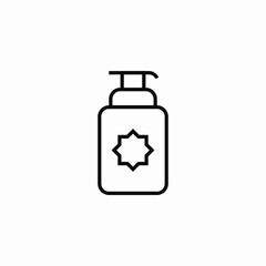 sunscreen lotion icon sign vector