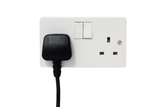 UK Smart Plug with Cord for Home Automation and Energy Monitoring - Powered by Adobe