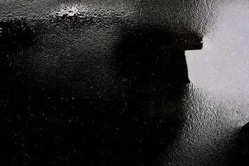 reflect in water on grunge floor