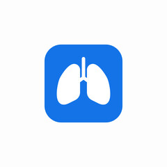 lung organs icon sign vector