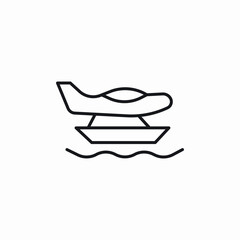sea plane icon sign vector