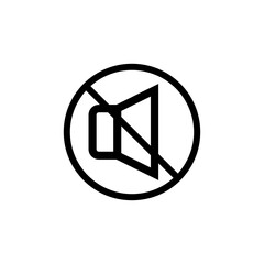 Sound Disabled Symbol – Volume Mute Vector Design
