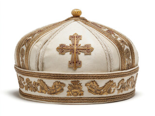 Exquisite ceremonial crown showcasing intricate design and craftsmanship