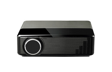 Sleek Black Home Cinema Projector for Immersive Visual Experiences