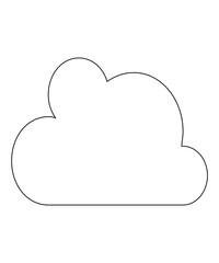 cloud icon with outline
