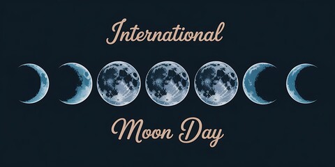 Moon Day | Lunar phases cycle for International Moon Day observation