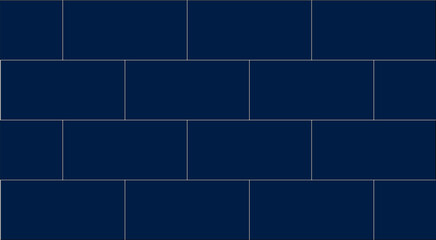 Vector background of blue brick wall. The illustration features a repeating pattern of rectangular bricks with white outlines, creating a clean and graphic representation of a brick wall.