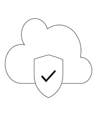 cloud secure icon