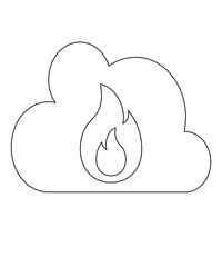 cloud fire icon