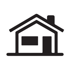 Flat House Icon – Property and Architecture Design Vector EPS