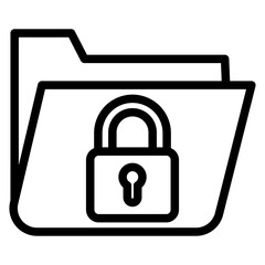 Vector Design Folder Locked Icon Style