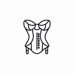adjustable corset icon sign vector
