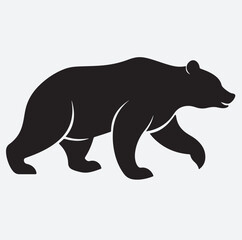 bear icon silhouette vector art illustration, vector illustration of a bear