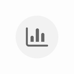 bar chart graph icon sign vector