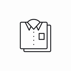 button up shirt folded stack icon sign vector