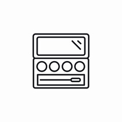 eyebrow makeup palette icon sign vector