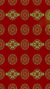 Motion footage background with colorful elements. Flowers. Vintage. Flag style. Video. Template. Loop. Seamless.
