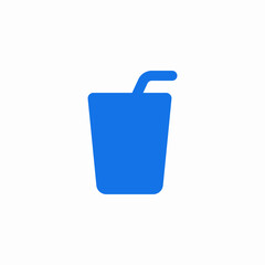 straw drink icon sign vector