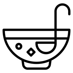 Vector Design Punch Bowl Icon Style