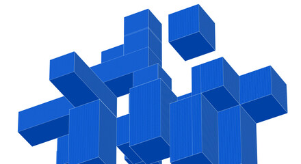 abstract architecture modular construction 3d