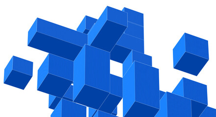 abstract architecture modular construction 3d