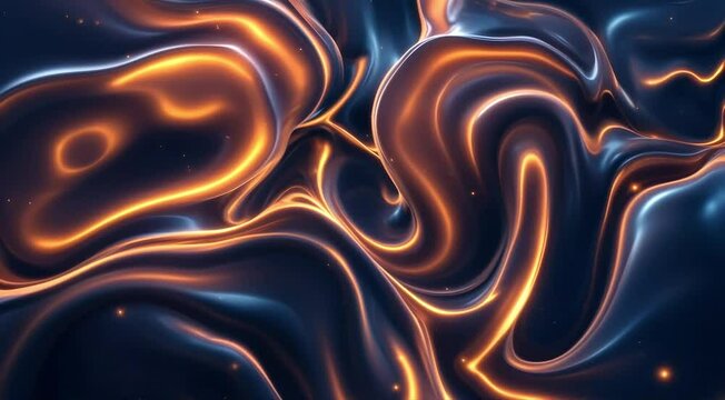  A glowing fluid mass undulating through space, constantly reshaping and forming new, organic patterns