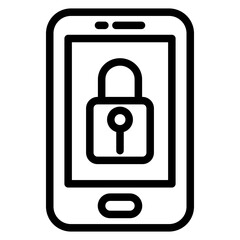 Vector Design Mobile Lock Icon Style