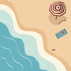 vector illustration summer beach flat design