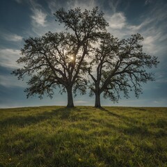 lonely tree in the field