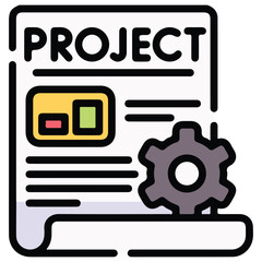 Project Sheet Icon – Task Planning and Timeline Document Vector