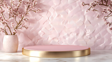 Pink Blossom Display Podium