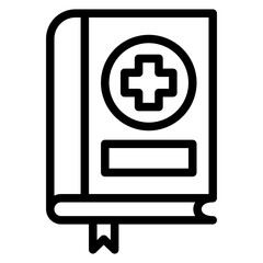 Obraz premium Vector Design Medical Book Icon Style