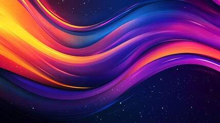 Abstract Colorful Flowing Waves Background
