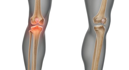 3D Render of Human Knee Joint with Distal Femur Fracture &ndash; Medical Illustration