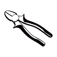 silhouette image of a screwdriver on a white background