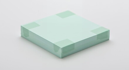 Mint green square notepad
