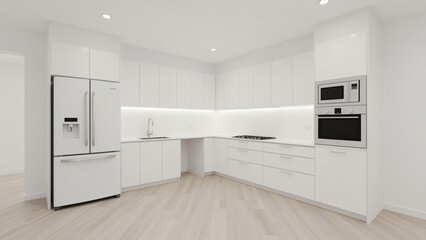 Modern White Kitchen Design Minimalist Style and Clean Aesthetics