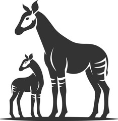 Okapi vector animal silhouette drawing