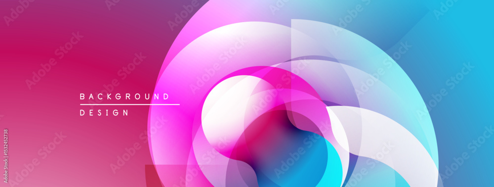 Poster abstract fluid shapes, vibrant colors blend. modern design, gradient effect creates dynamic composit