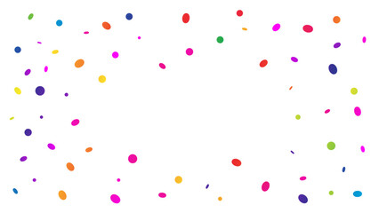 Colorful Circular Confetti Falling on White Background for Festive Celebrations. Illustration