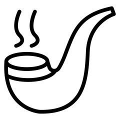 Vector Design Smoking Pipe Icon Style