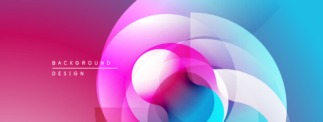 Abstract fluid shapes, vibrant colors blend. Modern design, gradient effect creates dynamic composition. Smooth transitions, visual harmony.