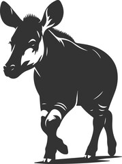 Okapi vector animal silhouette drawing