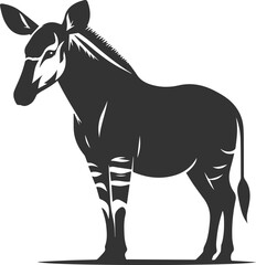 Okapi vector animal silhouette drawing
