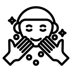 Vector Design Wash Face Icon Style
