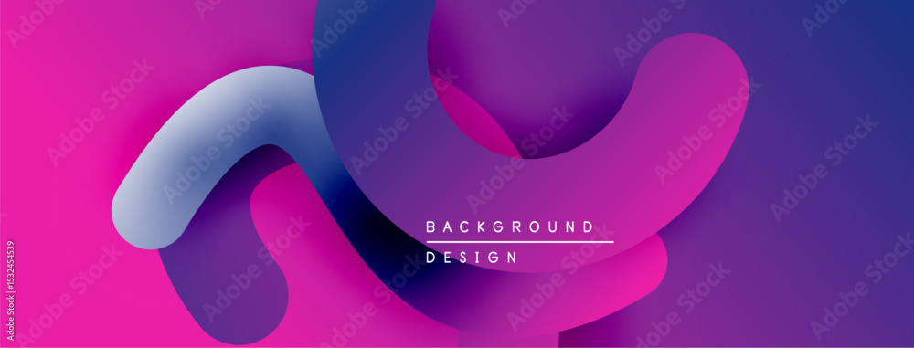 Poster abstract fluid shapes, vibrant purple hues, modern design. gradient colors create depth, smooth tran