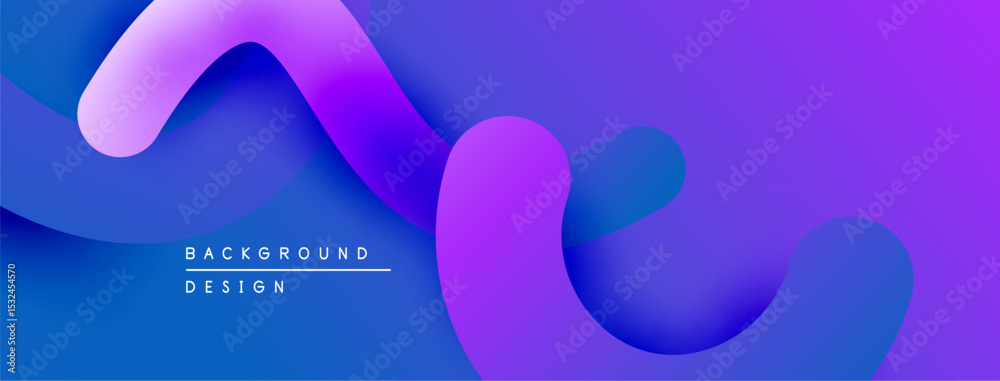 Aufkleber abstract fluid shapes, vibrant purple, blue gradients. modern design element for backgrounds, presen