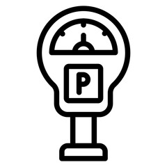 Parking Meter Icon Style