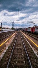 Fototapeta premium railway in the sky