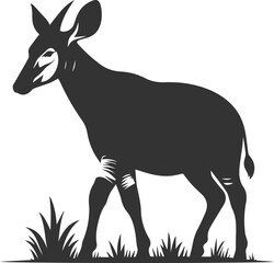 Okapi vector animal silhouette drawing
